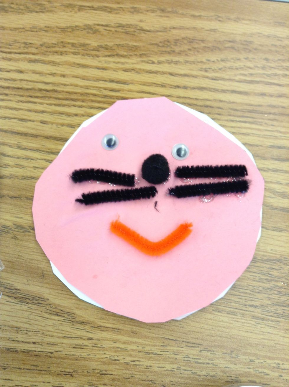 Now, use your felt sticks for your mouth.