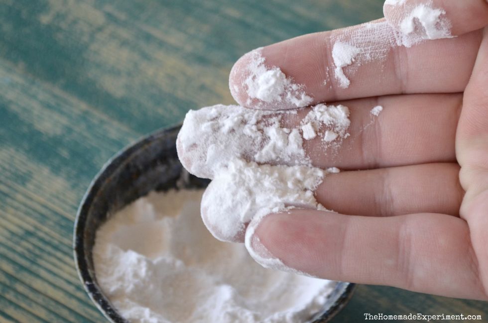 Now, use your freshly minted Body Powder. Apply a liberal amount to any area that you want to keep dry and you're good to go!
