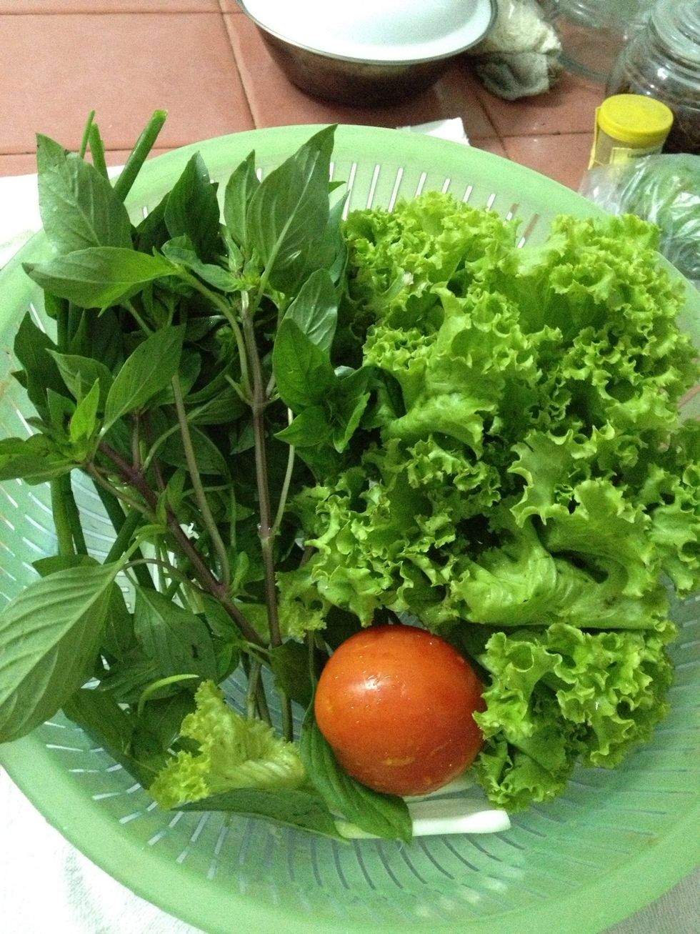 now wash your salads and drain the water :D