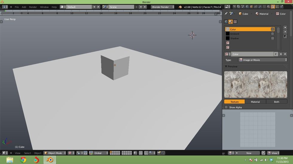 Now we can use that UV map to wrap images around the cube. I can add a COLOR to the model using a COLOR MAP