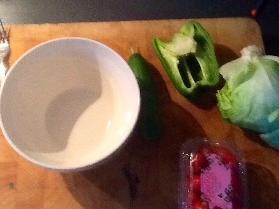 Now we do the salad.