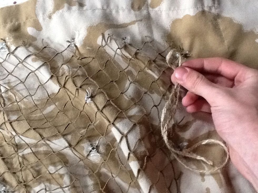 Now we get to tie those hundreds of strings that you cut earlier. The knot that I use is hard to explain, so I added this video to show you how...