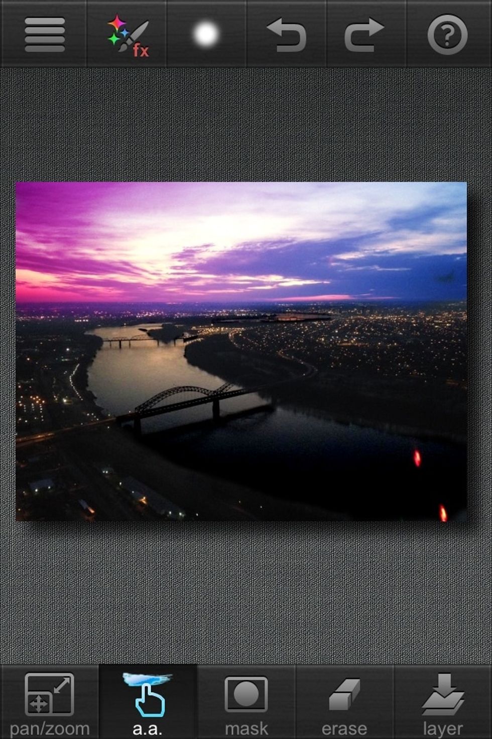 Now we want to fill in the sky and river only.