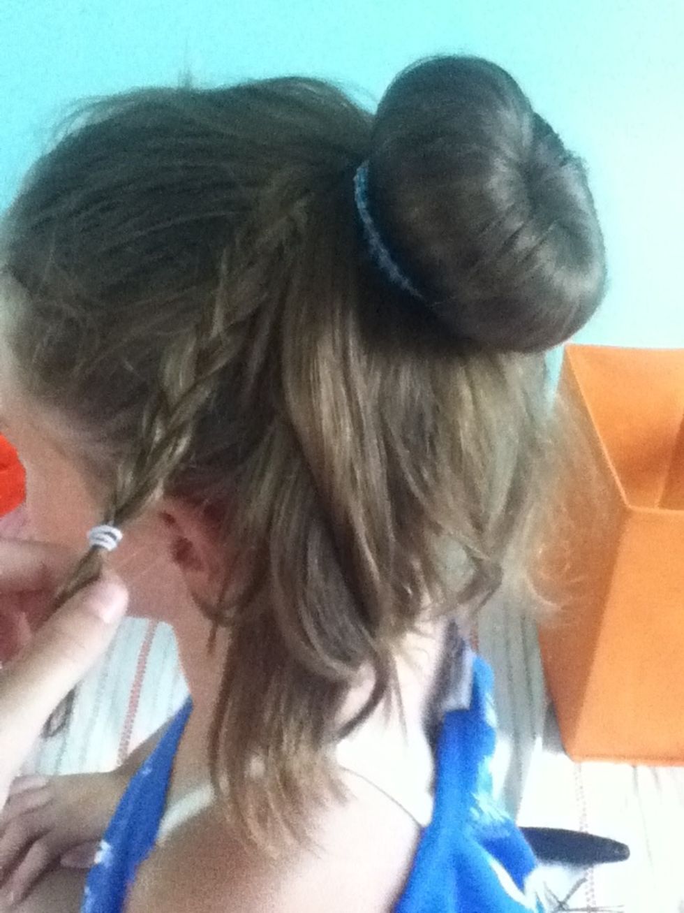 Now we will close off loose hair with braids