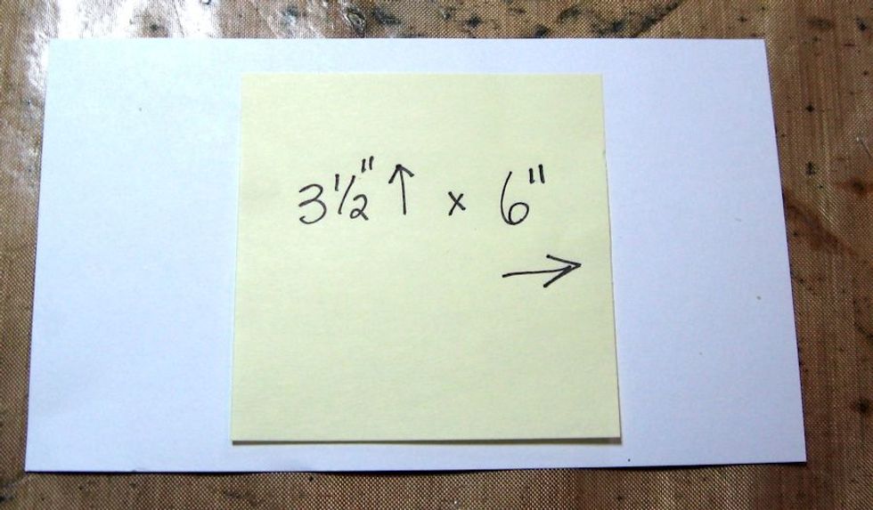 Now we will make the pocket for the inside center panel. Cut cardstock to measure 6" wide x 3.5" tall.