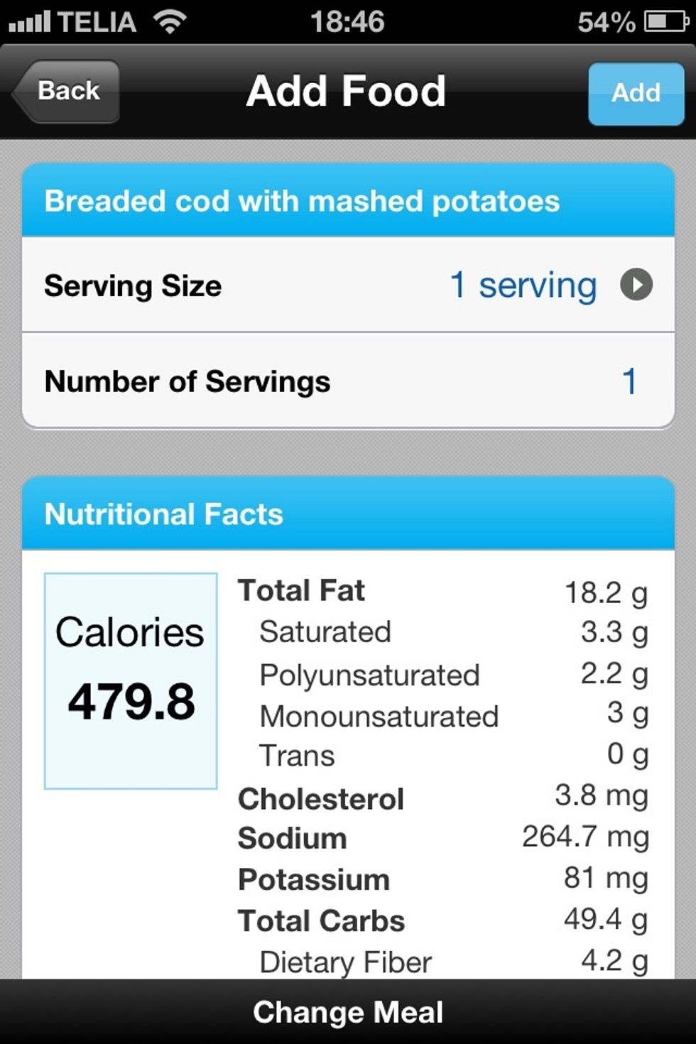 Now with almost 1/2 the cals, 20g less fat & 10mg less cholesterol. This is a much healthier alternative. Sweet potato mash and a grilled filet of cod would be alot less too :).