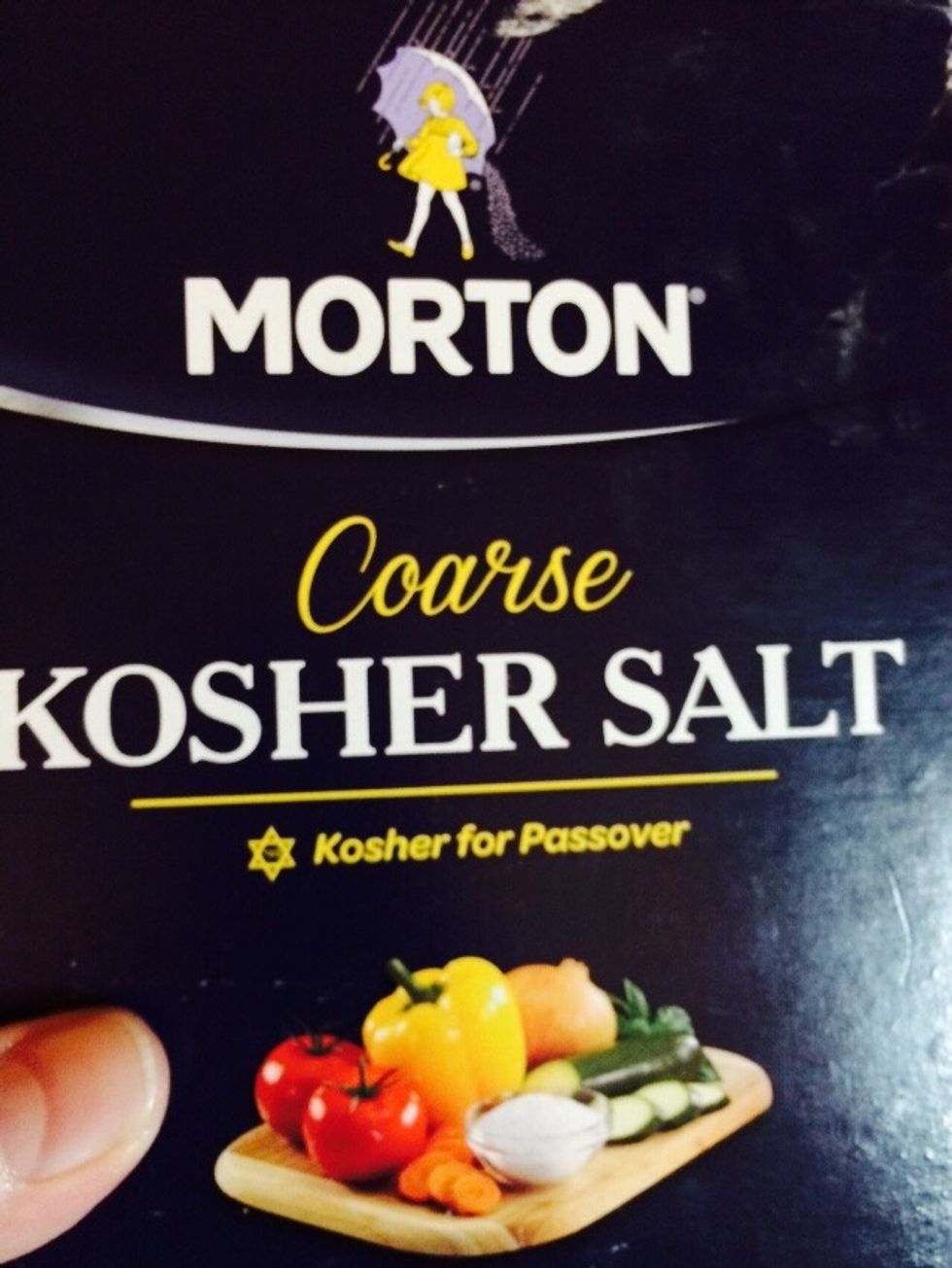 Now with your meat on. Add salt. You can choose your fav salt product. This is my favorite.