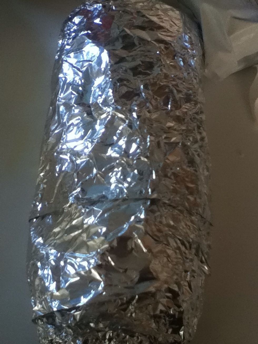 Now wrap the rest up in foil and stick it in the oven. Bake it to 350 degrees for 15-20 minutes. Then unwrap and put it back for 10 minutes.