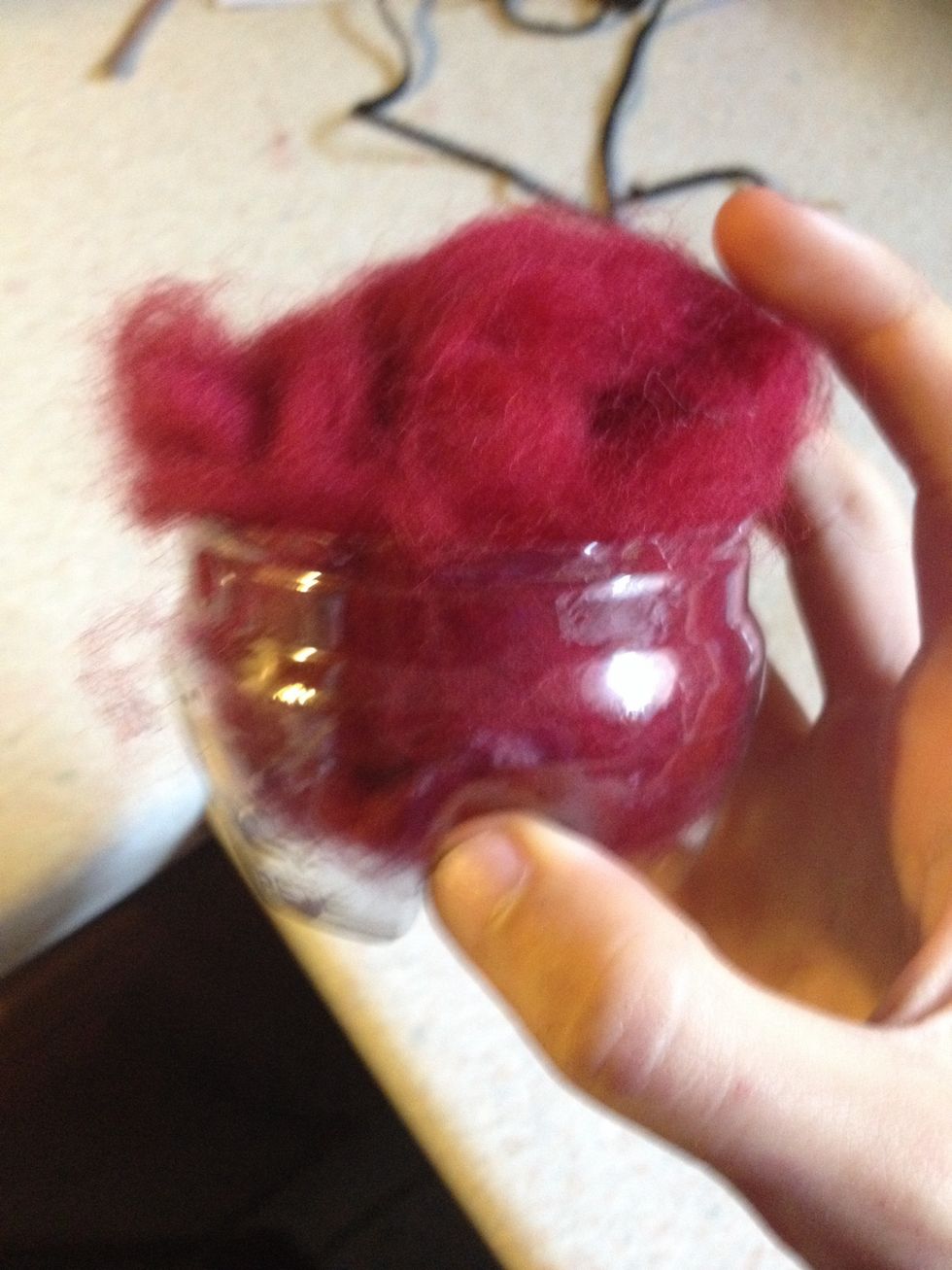 Now wrap your gift in fabric and place it in your apple. I don't have a gift yet, but I will soon. (Sorry it's blurry \ud83d\ude01)