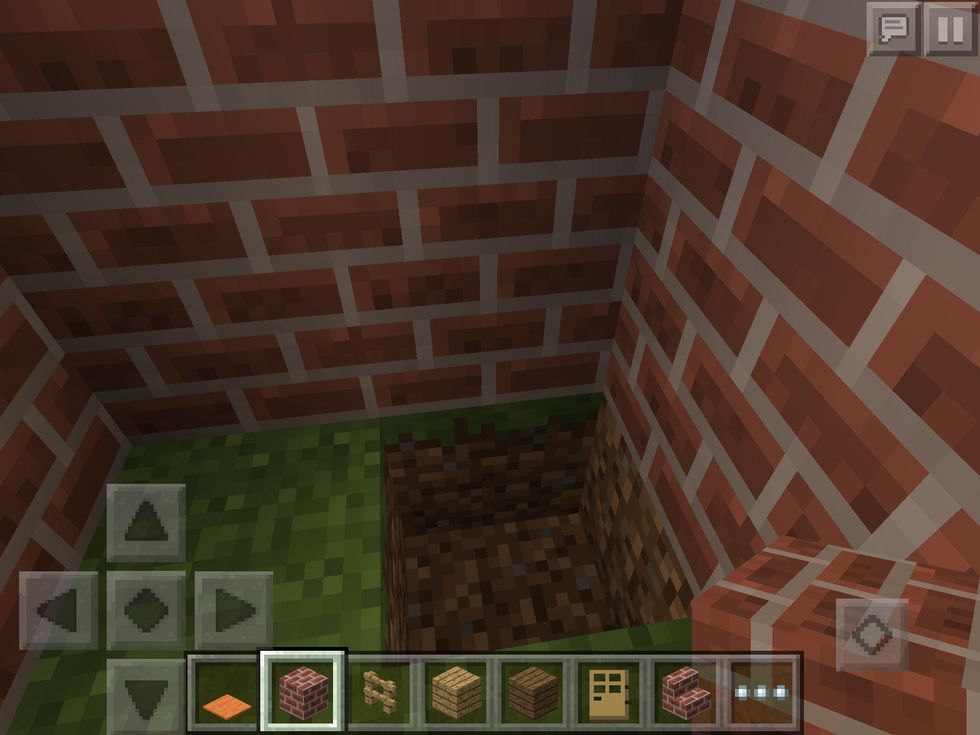 Now, you are finished with the kitchen! If you want to make a toilet, place bricks all over and make a hole.