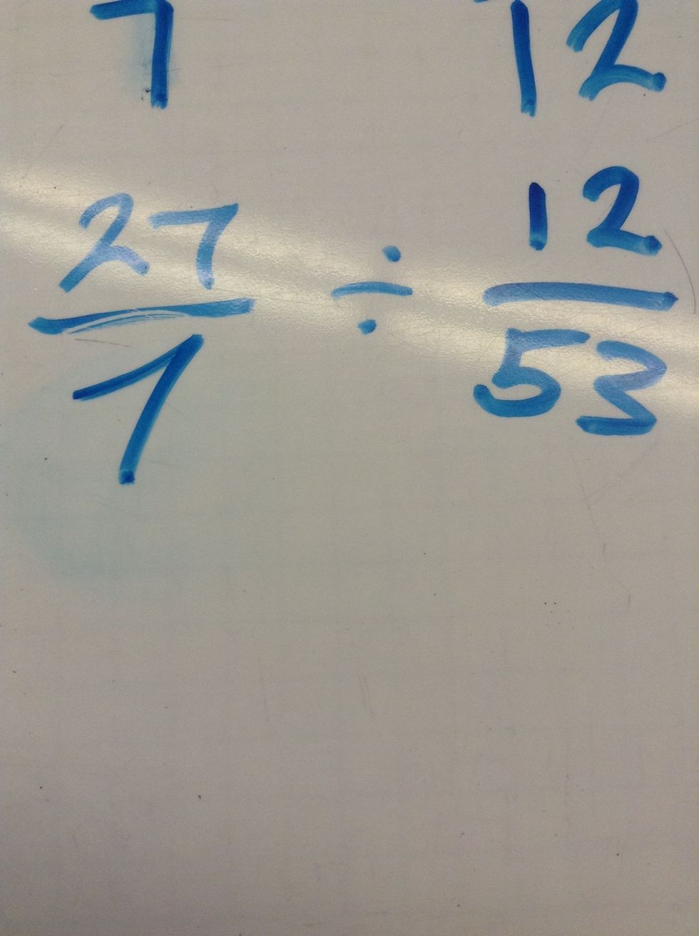 Now you are going to flip the fraction on the right.