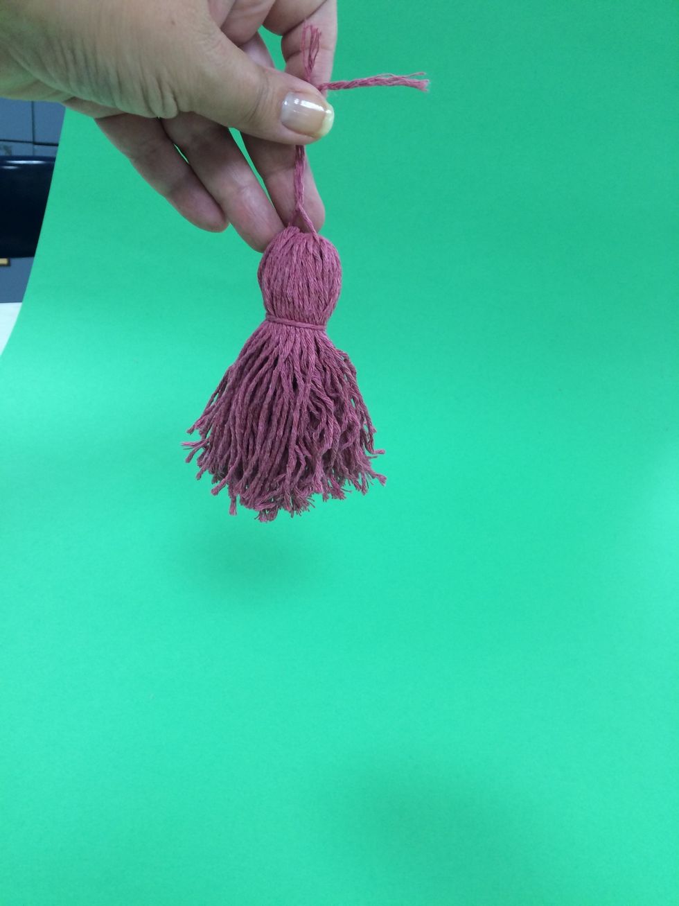 Now you are ready to attach your tassel to your weaving! You can use tassels on pillows, scarves and other handmade projects, too!