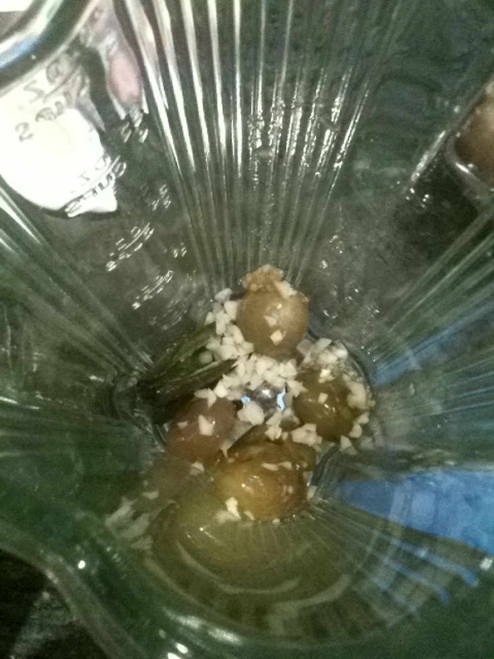 Now you can add the roasted tomatillo to whatever you are cooking. Today I'm going to make salsa so I'm adding it to a blender with a number of other ingredients.