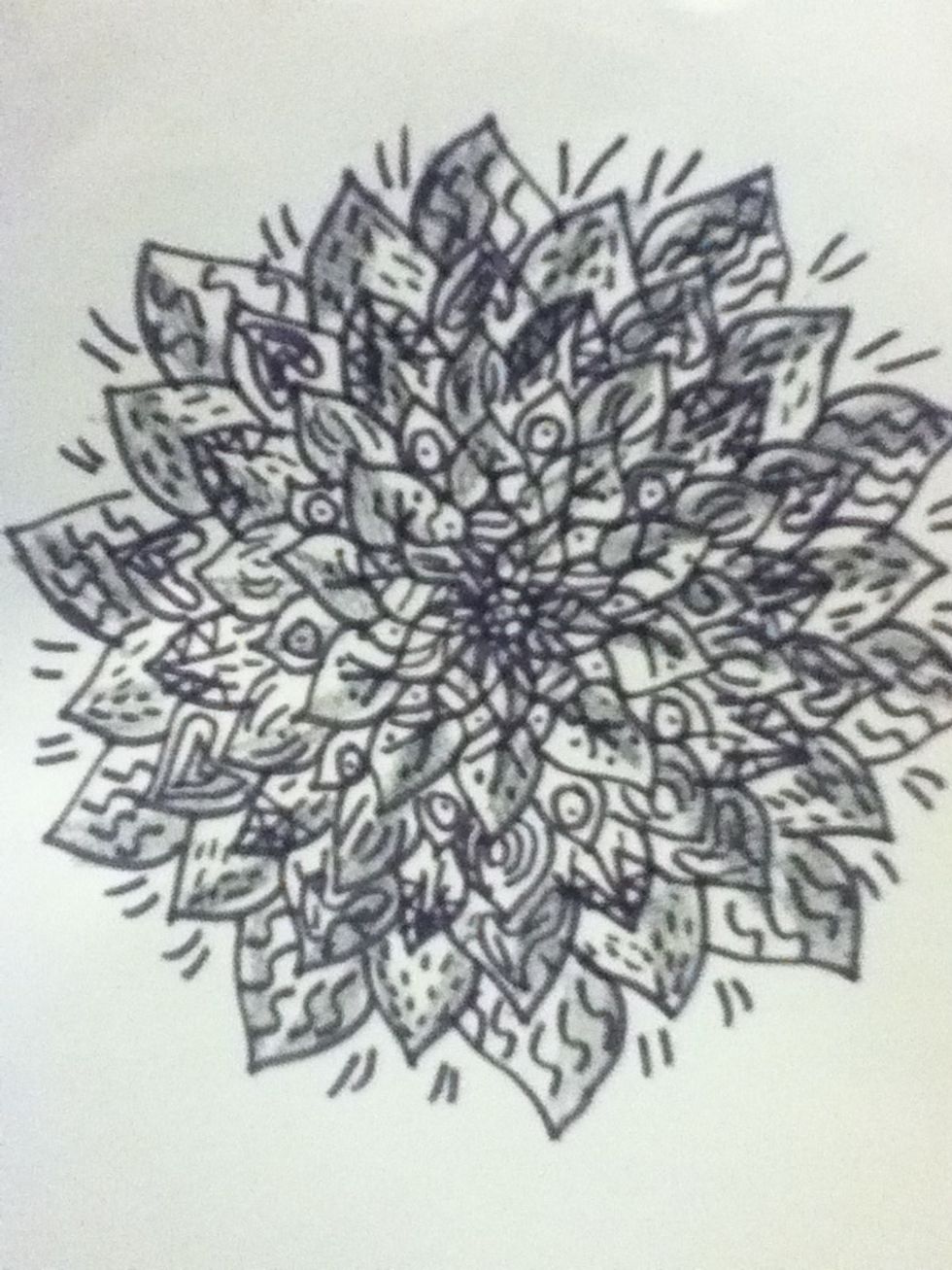 Now you can colour in the petals