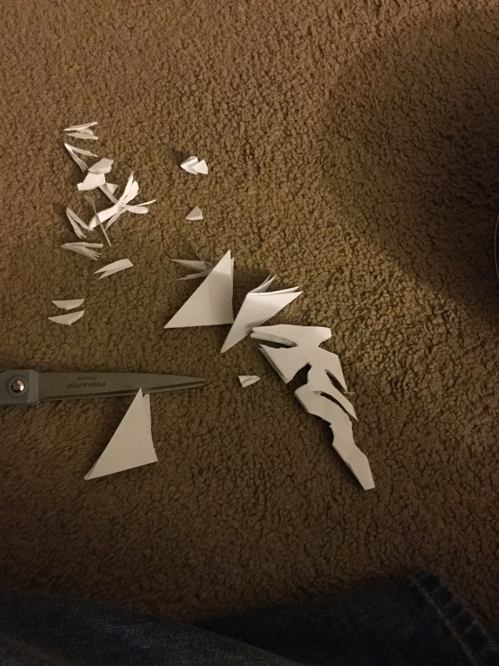 Now you can cut your design into the fold and then, when you are done, open it up!