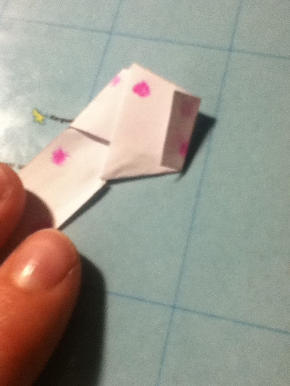 Now you can fold over the remaining strip