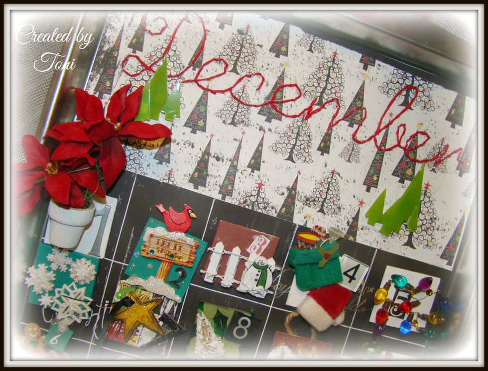 Now you can go wild with ideas for each day... I found many items in the miniature section of Hobby Lobby & Michaels.