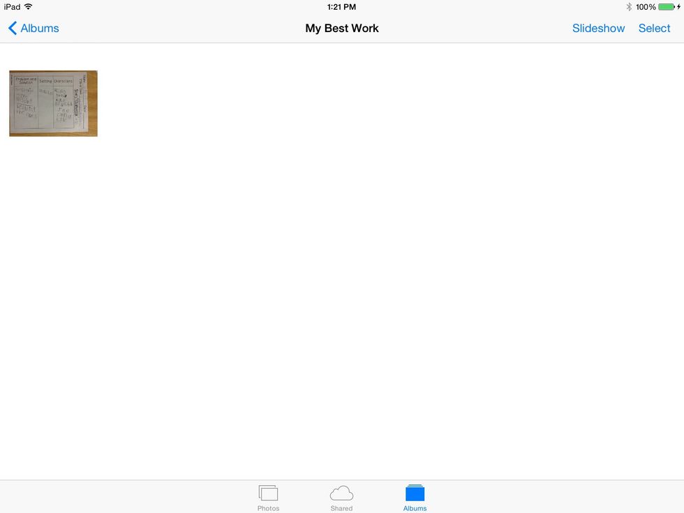Now you can see the first photo I added. Keep hitting Select at the top right to add more photos.
