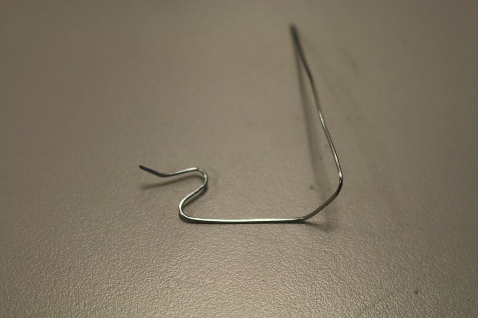 Now you can take it off the jig and bend the wire in sharper, straighter angles.