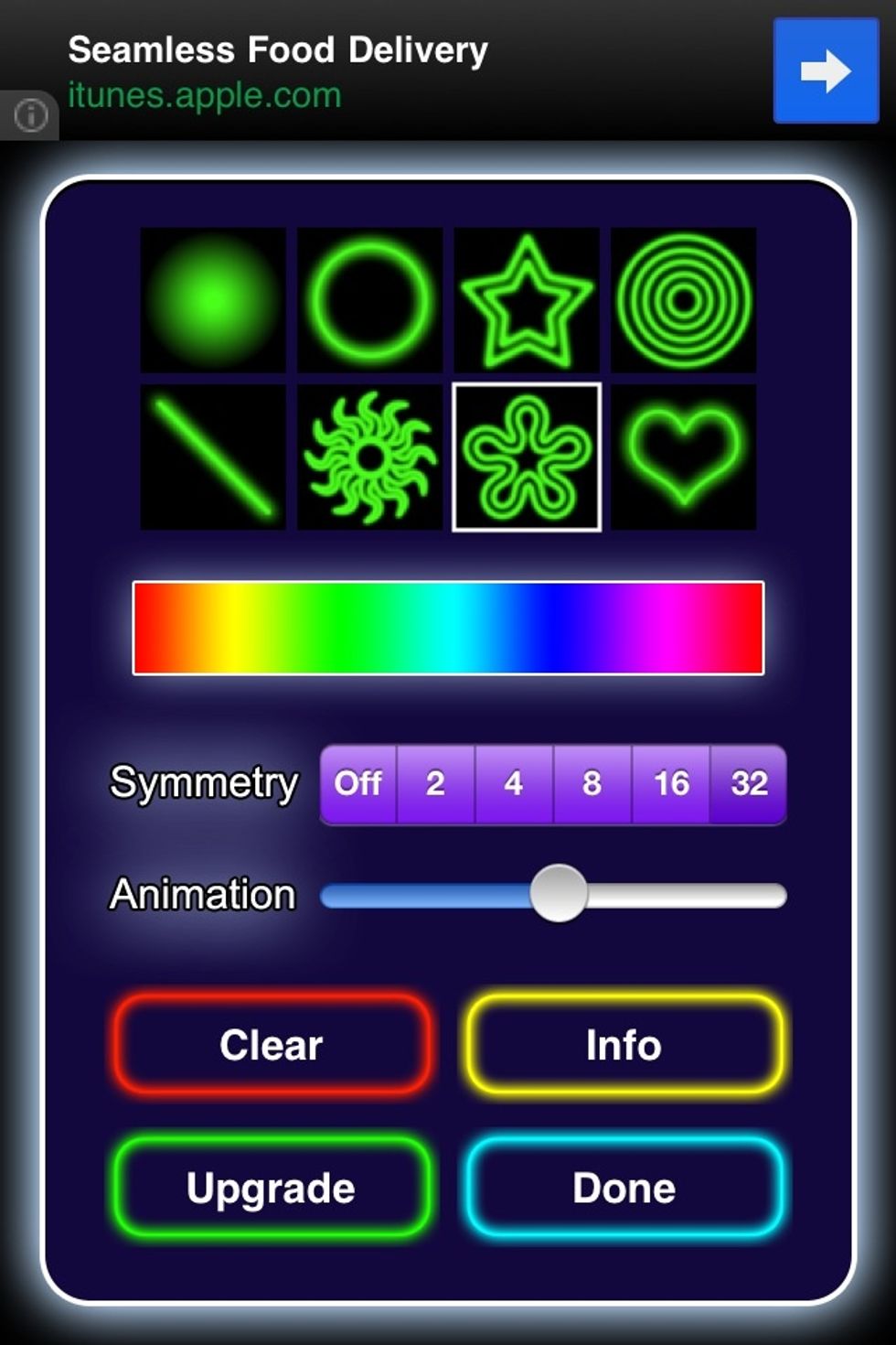 Now you click at the bottom left of the screen and this is what you get you can choose the color and type the animation is for how fast you want it to move