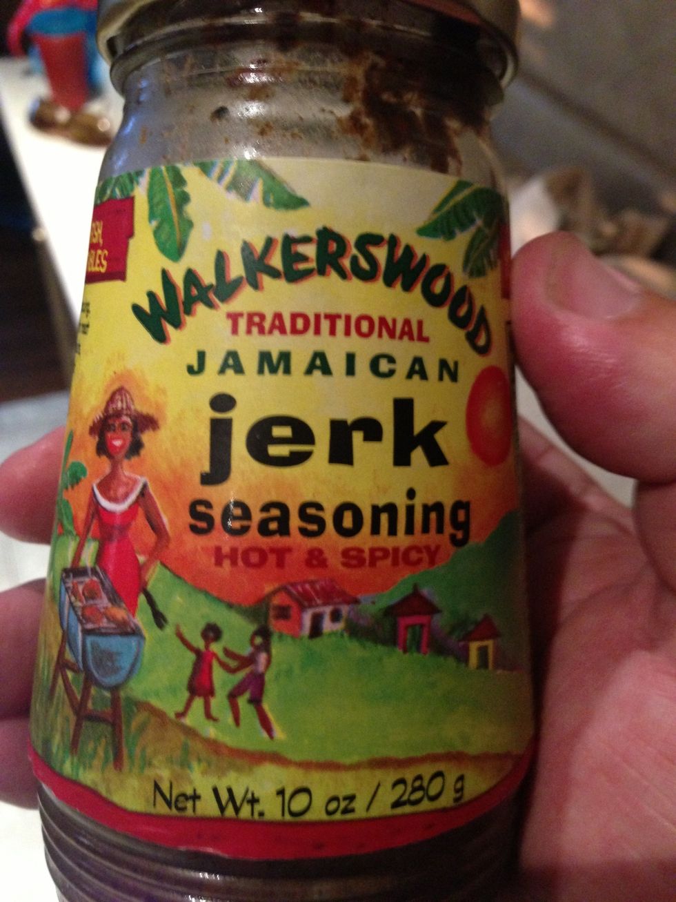 Now, you could use a store bought paste, and nothing wrong with Walkerswood, but not what we're doing here.