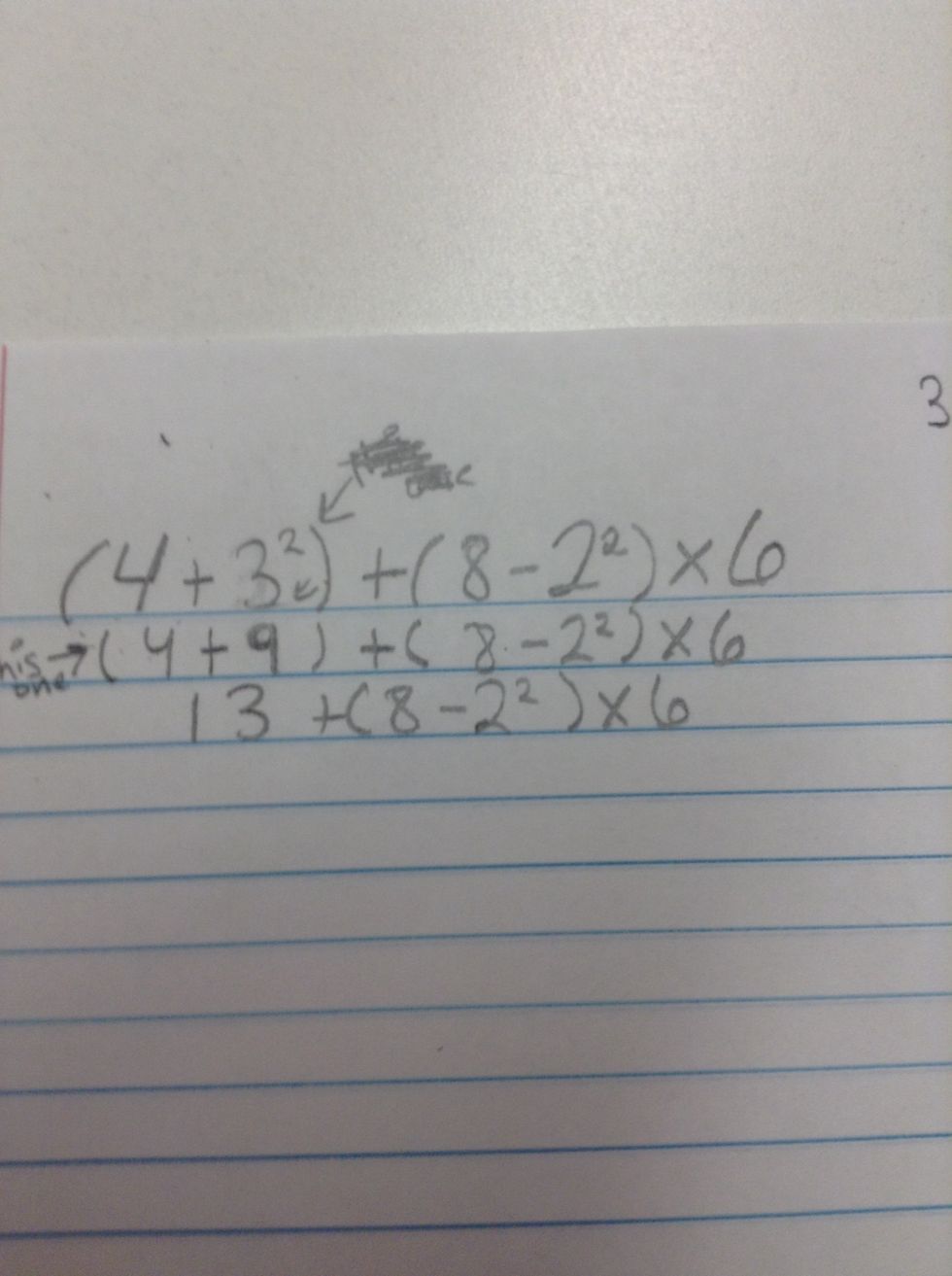 Now you do 4+9. Fill in the rest of the problem.