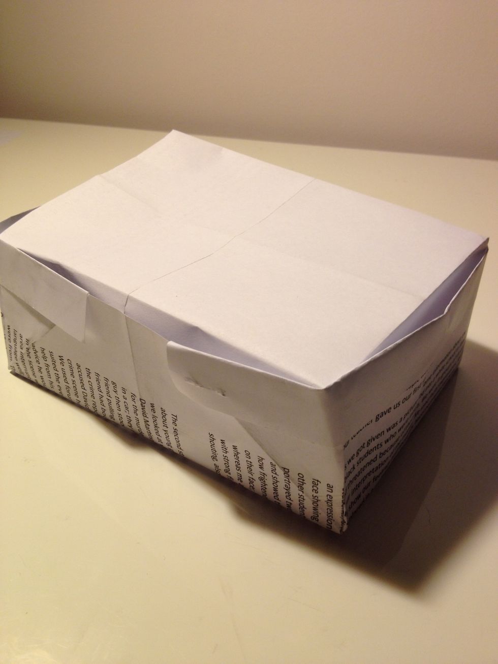 Now you have a box Yey! Make another to use as a lid! ( sorry if I haven't done a good job explaining) :):):)