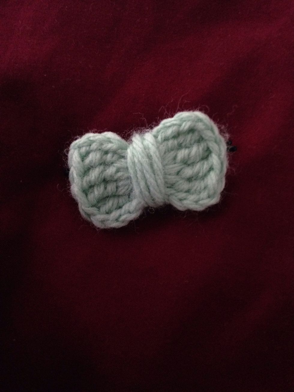 Now you have a mini hair bow! Great job!