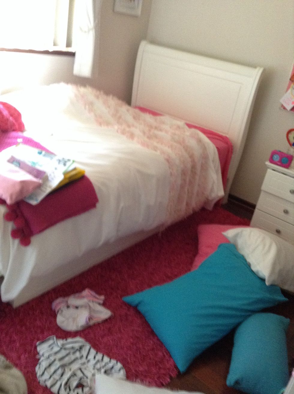 Now you have got to make your bed. Making your bed is at more fun with some music.