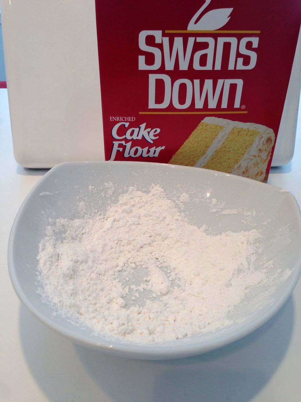 Now you have to get that flour back in the box, which, as you know, has a plastic bag with a too small hole cut in it. You'll probably throw it away.