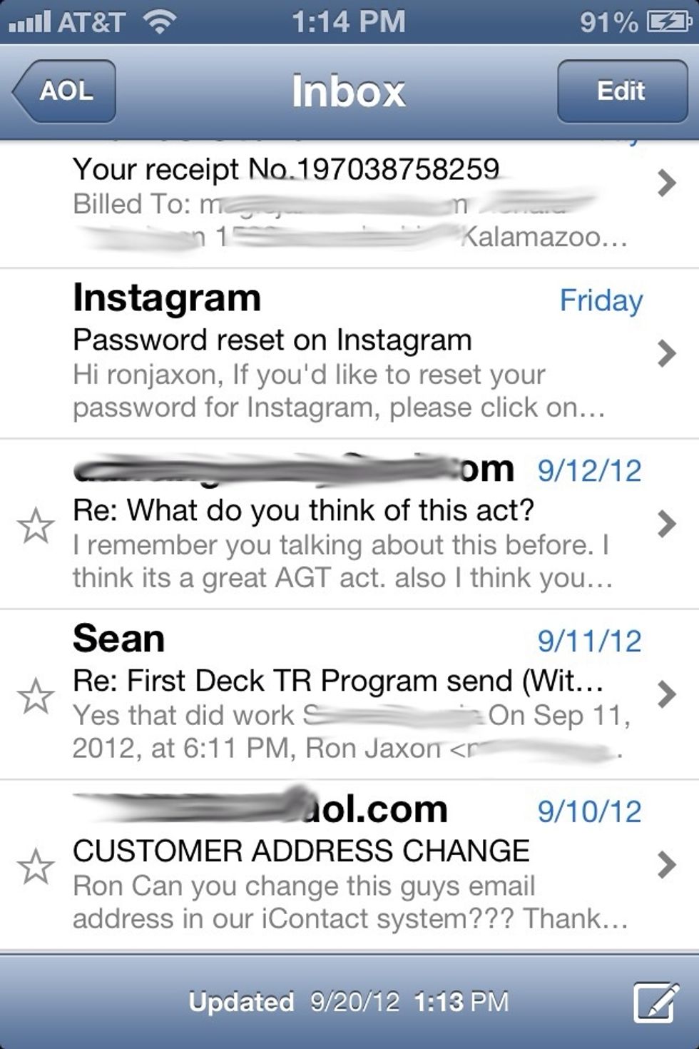 Now you'll see a star next to the addresses you have in your VIP list. You'll also receive push notifications when they send you an email.