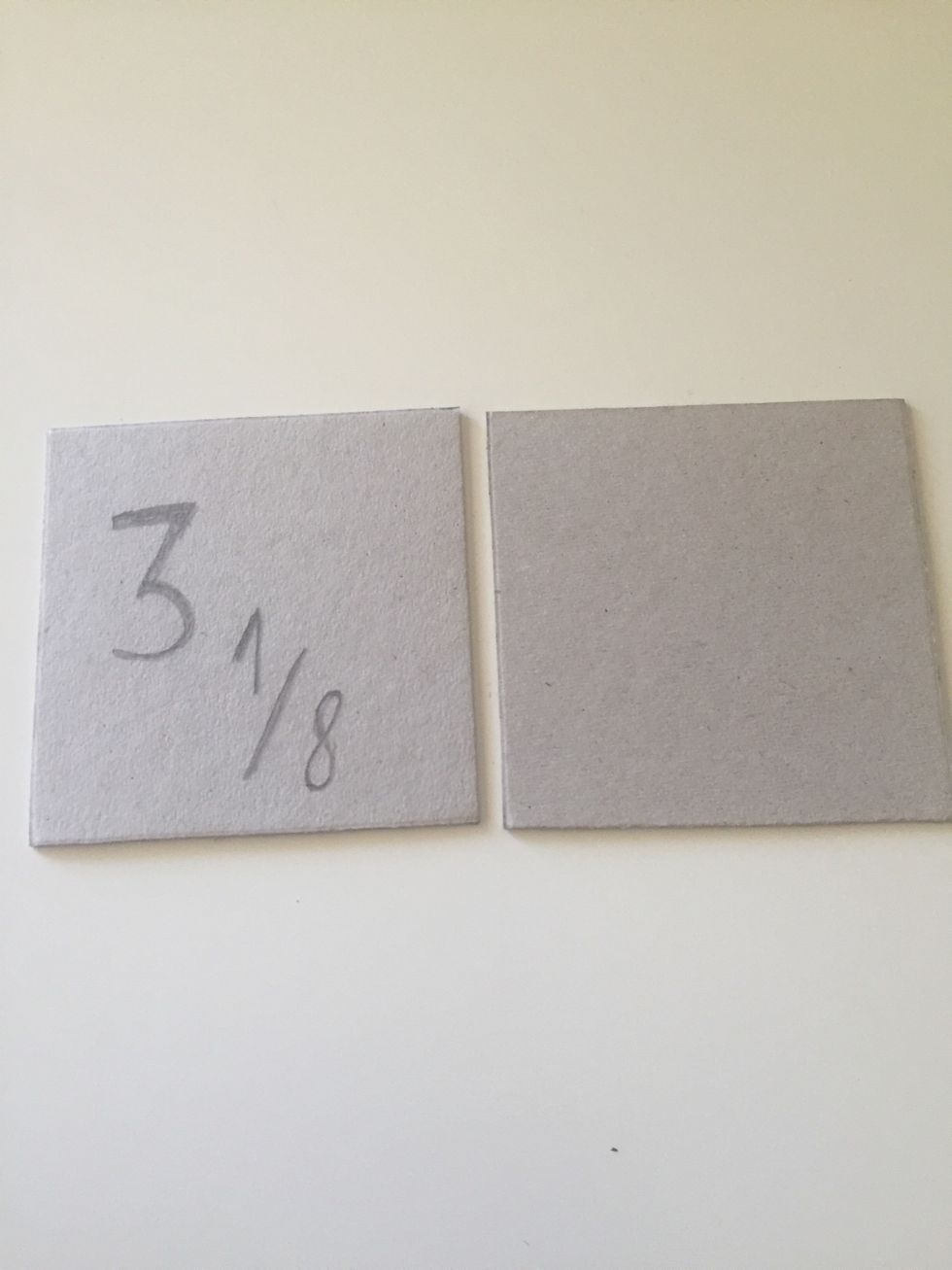 Now you must to cut two square pieces of chipboard with this measure