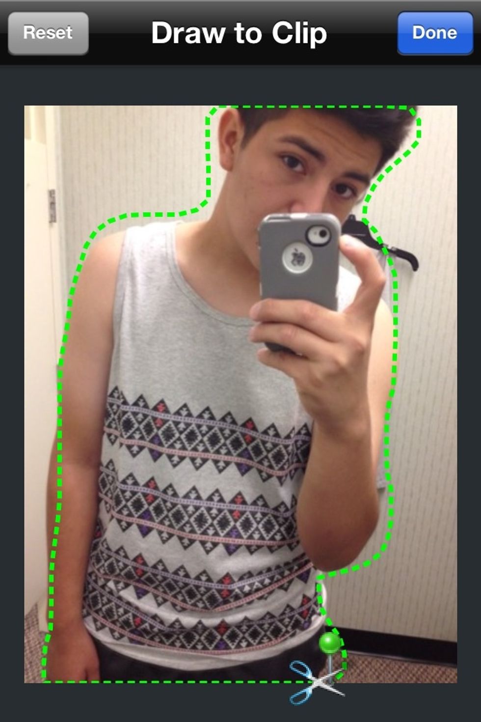 now you need to clip the photo to only show your face/ or whatever you want to show. (sorry that might be confusing. Idk)