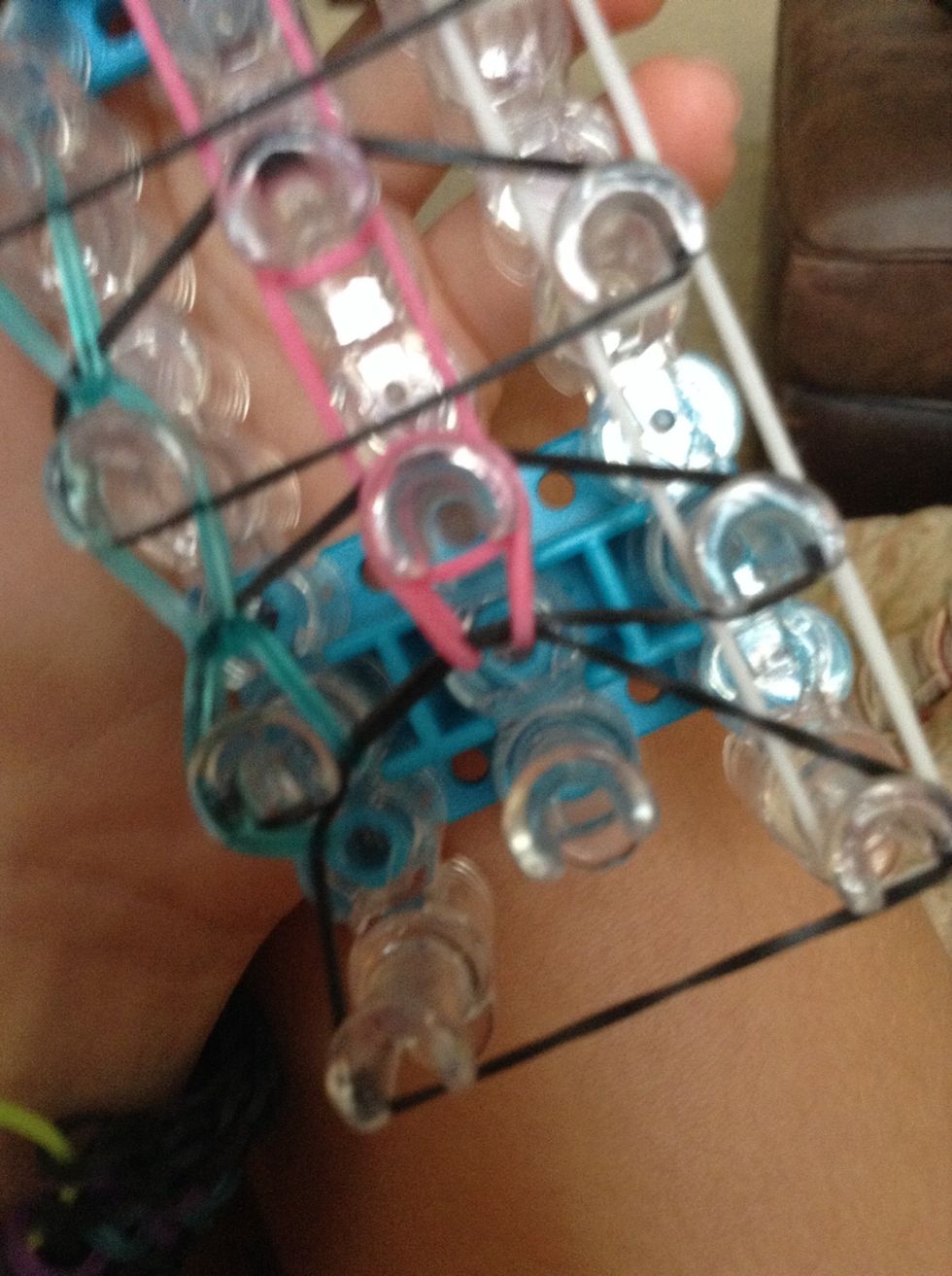 Now you need to hook the middle row like a regular single.