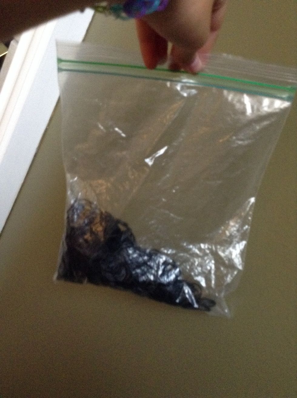 Now you need your black rubber bands.