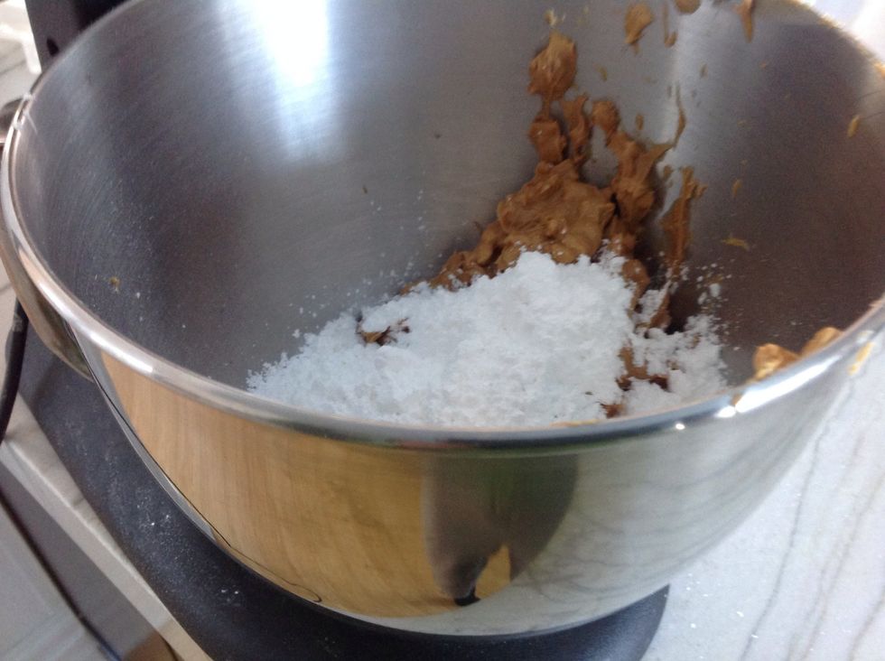 Now you put them in the mixing bowl