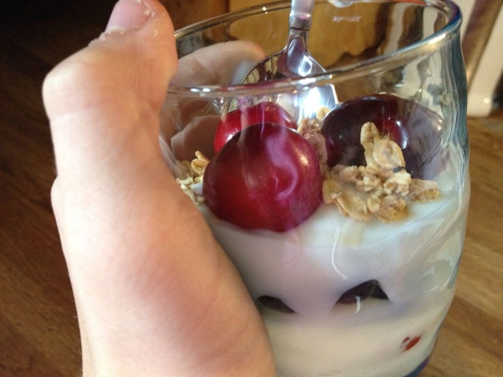 Now you're done! This is a great snack or quick breakfast! In the long run, it's cheaper to make than buy at McDonalds!