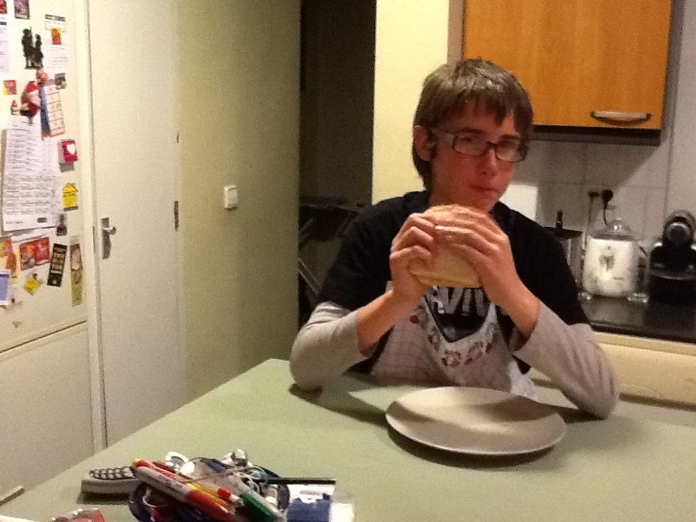 Now you're ready to eat your sandwich! Enjoy it!