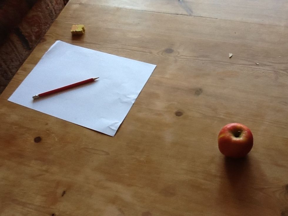 Now you're ready to start drawing! It is important, when drawing objects, to look at the thing you are drawing regularly, not just make things up!