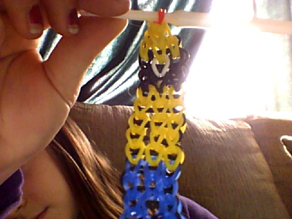 Now you rip it off the loom.