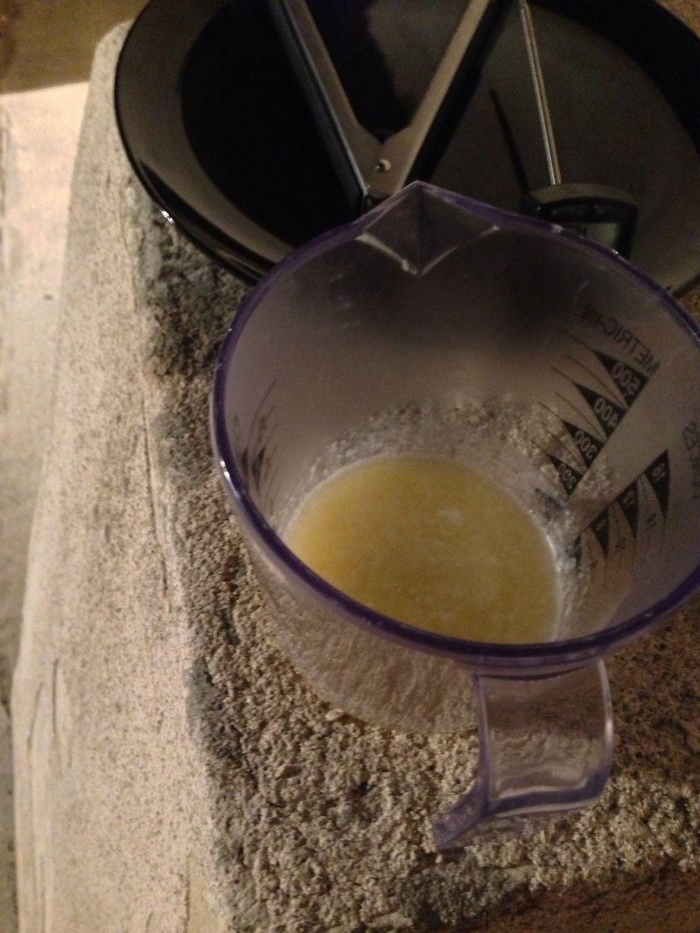 Now you should be hitting 115* on your steak and your chimney should be an inferno as well. Microwave your butter until its liquid.