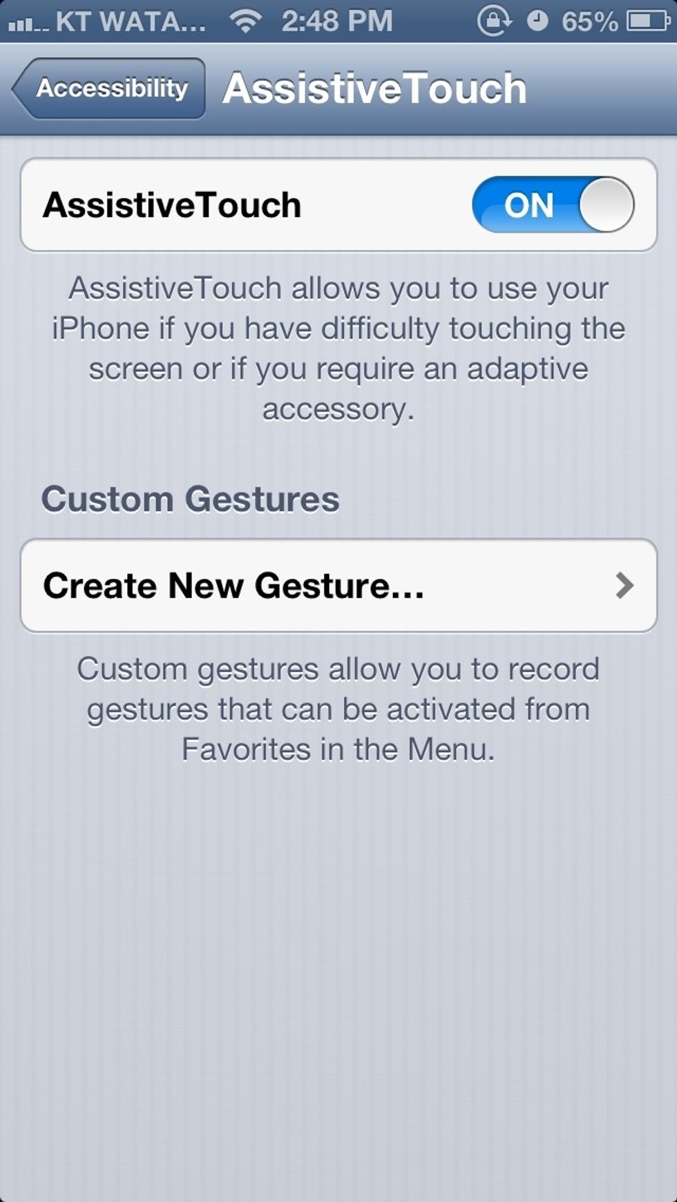 Now you should be seeing a white circular ball in front of your screen