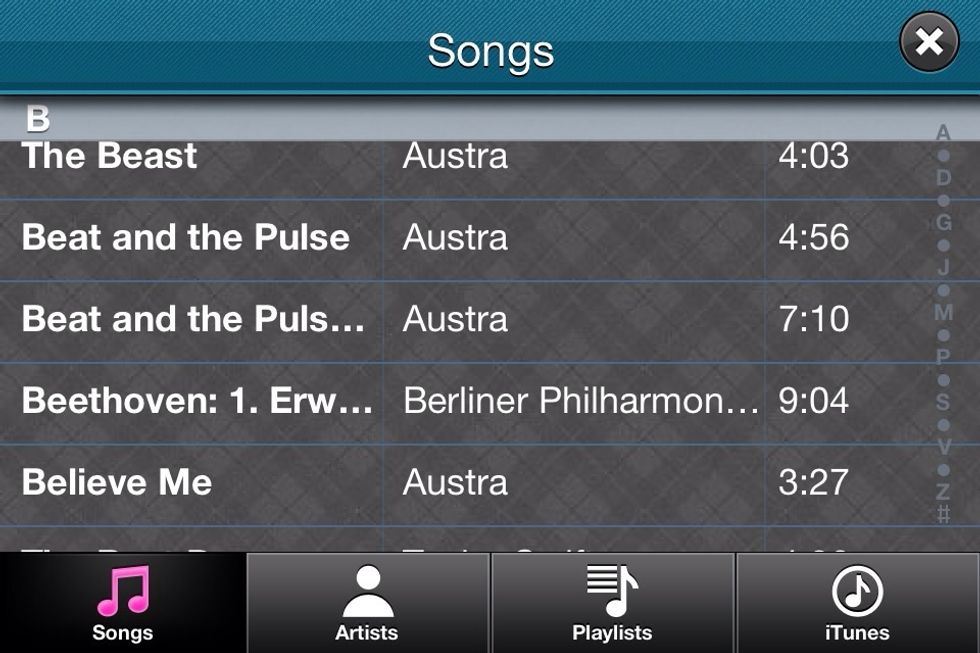 Now you should see all your music you have on your iPod iPad Exedra pick the song You want to make your music video with