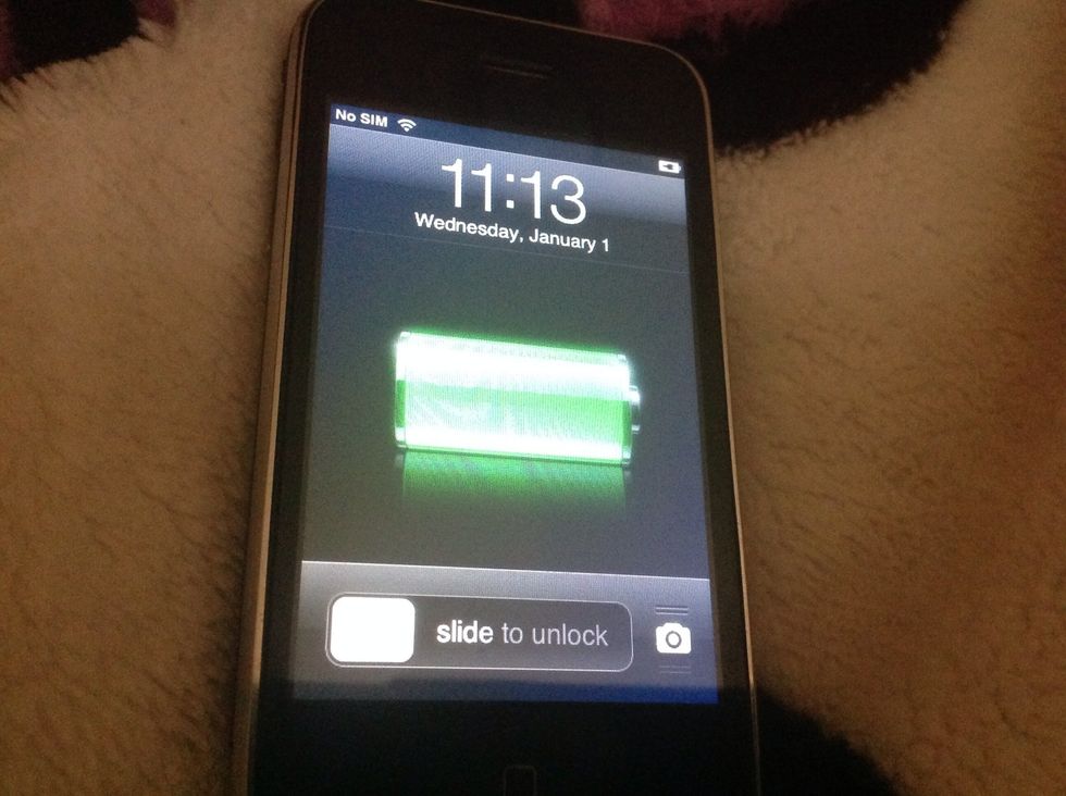 Now you turn on the device and unlock it