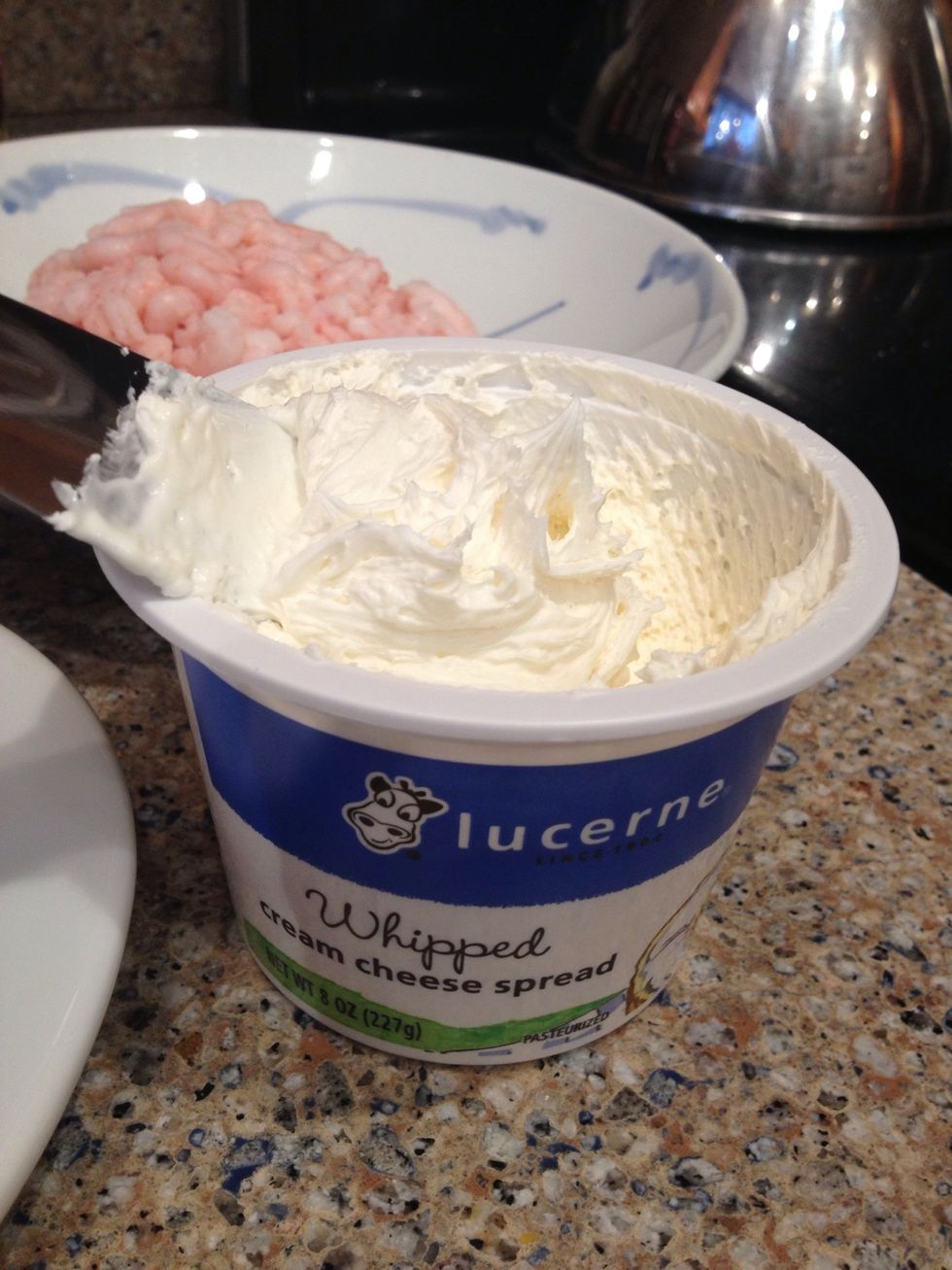 Now you want to make your dip! Take your cream cheese....