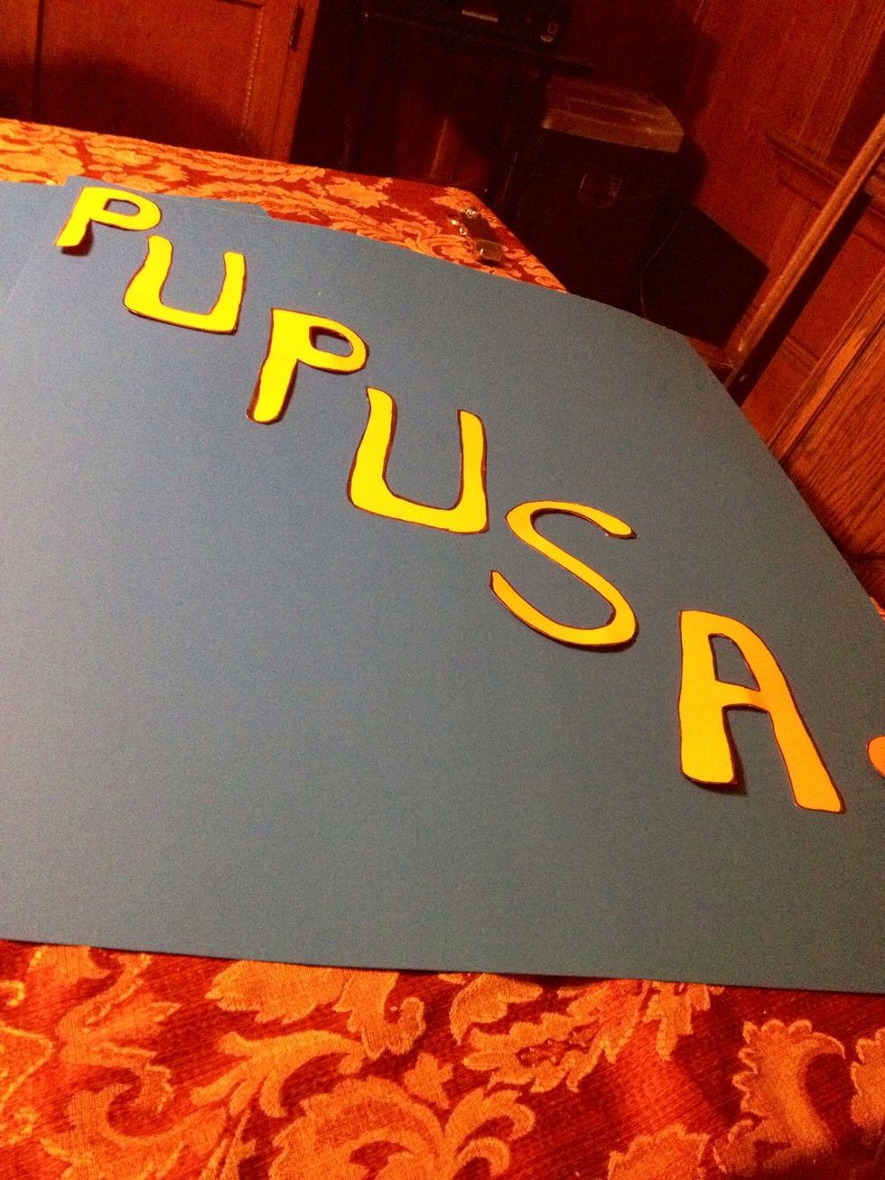 Now you will cut out each individual letter and place them on the sheet use for background. \ud83d\udeab DO NOT GLUE DOWN YET\ud83d\udeabOnce you arrange it the way you want it to look, it's best to trace it location.