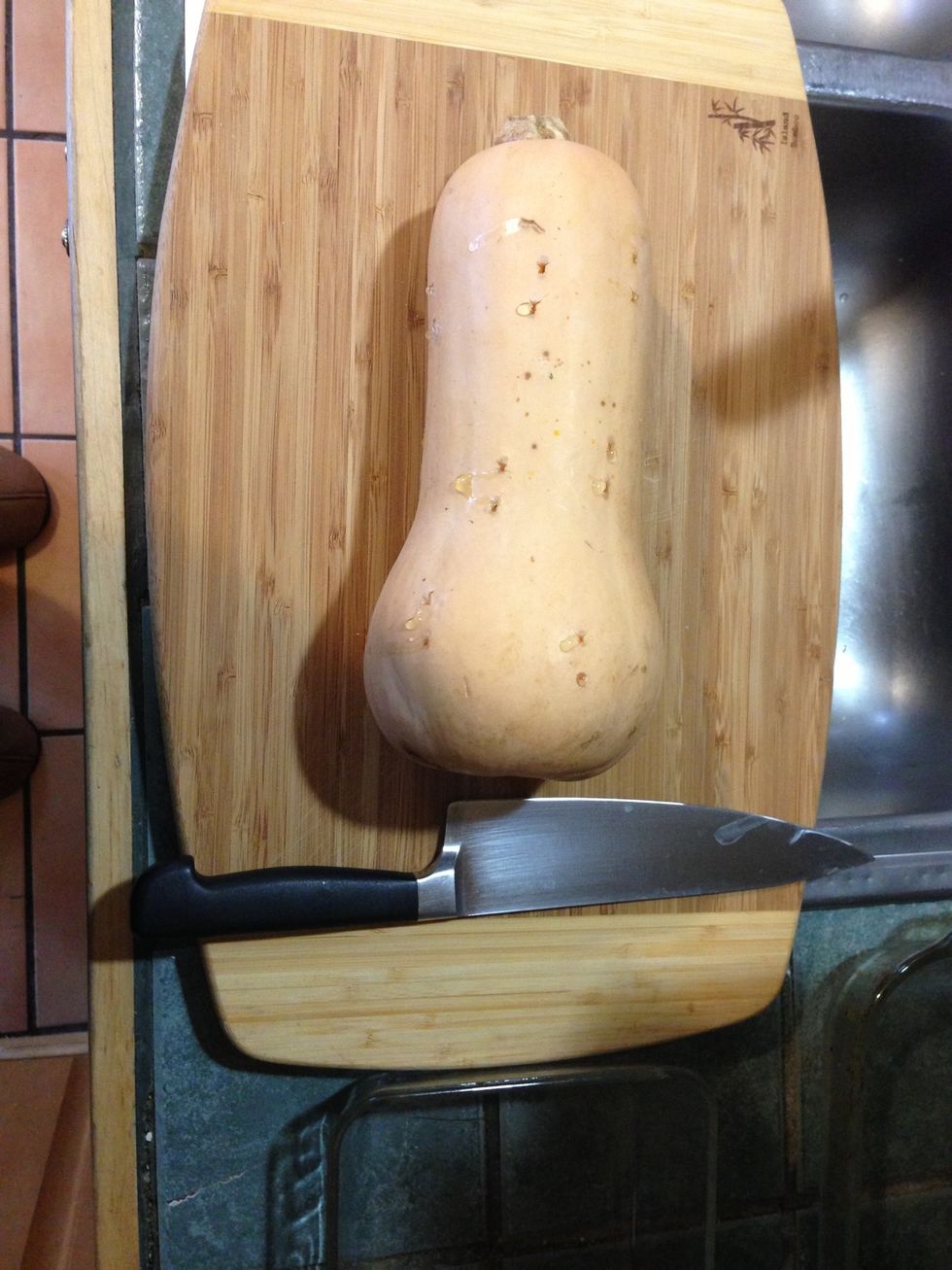 Now you will need a sharp knife.