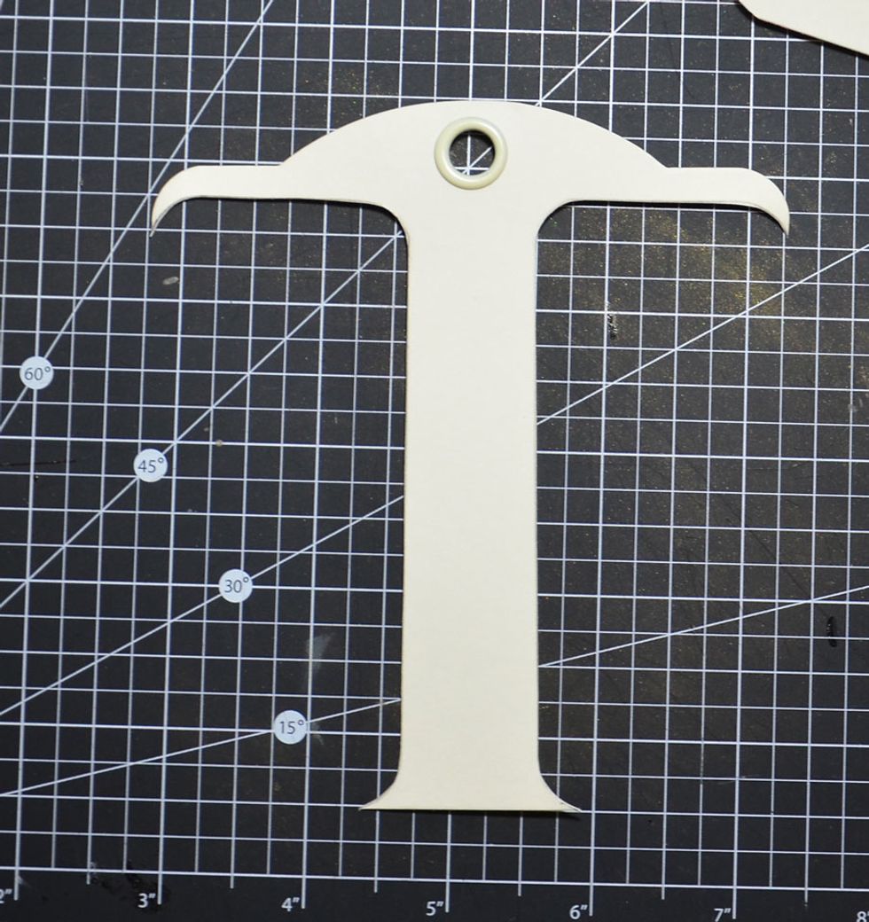 Now you will need the two scraps of the word tags that are left.