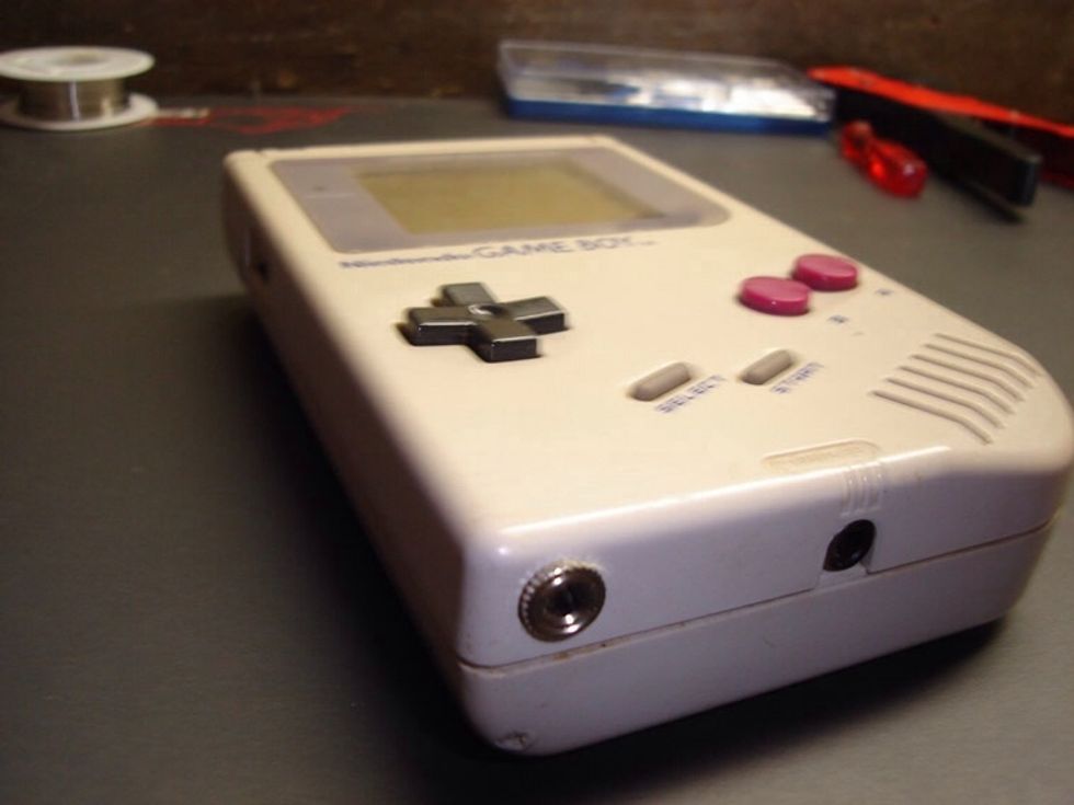 Now your gameboy is prosound modified! the added jack will reduce background noise when recording and actually increase volume and give you added bass because it's a line level output.