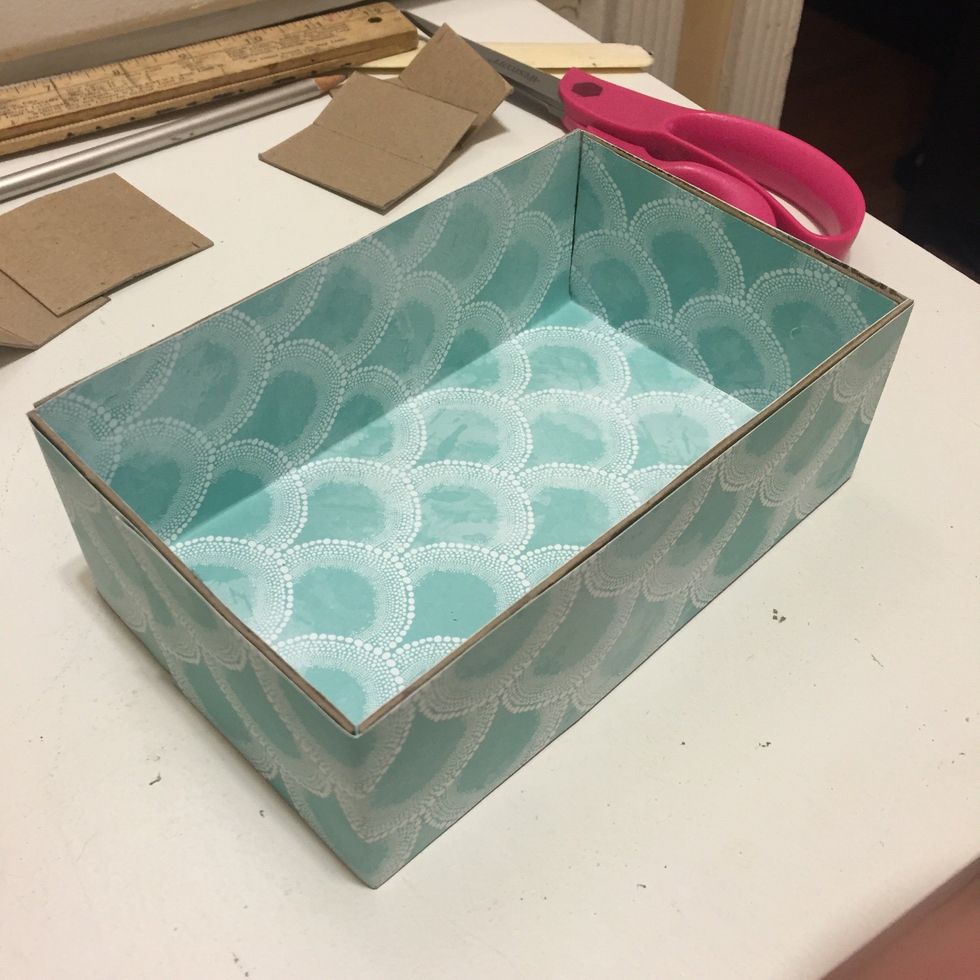 Now your outside is all done. I never worry about that ugly front edge because I always cover it up with some kind of trim treatment